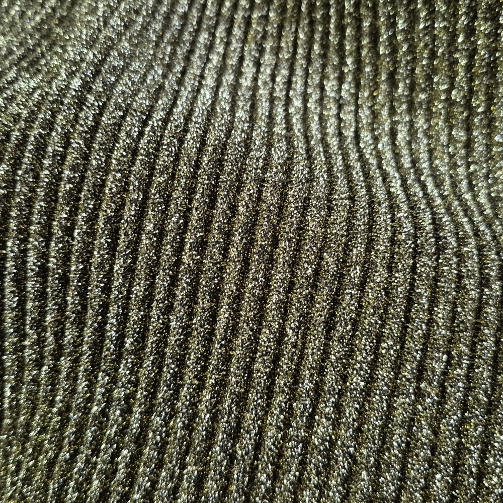 Alice Blue Gold Metallic Shimmer Peplum Top - Ruffle Hem - Size 3X Plus - Picture 11 of 11